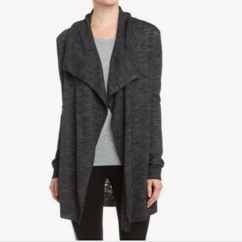 Theory Draped Trincy Wool Open Front Cardigan Swe… - image 1